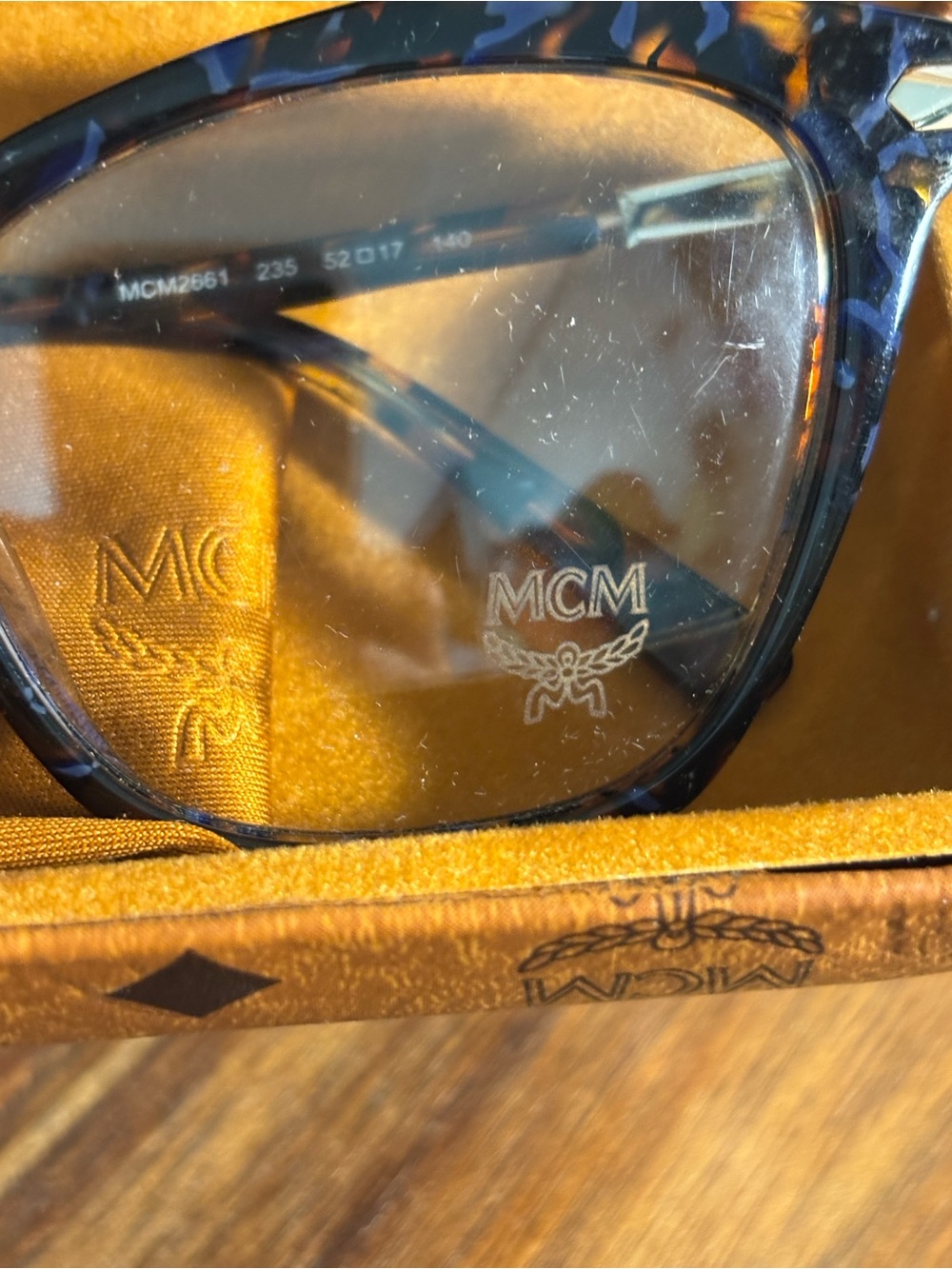 MCM 2708 color 636 Red Havana Cat Eye Tortoisshell with subtle blue marble - Picture 14 of 14
